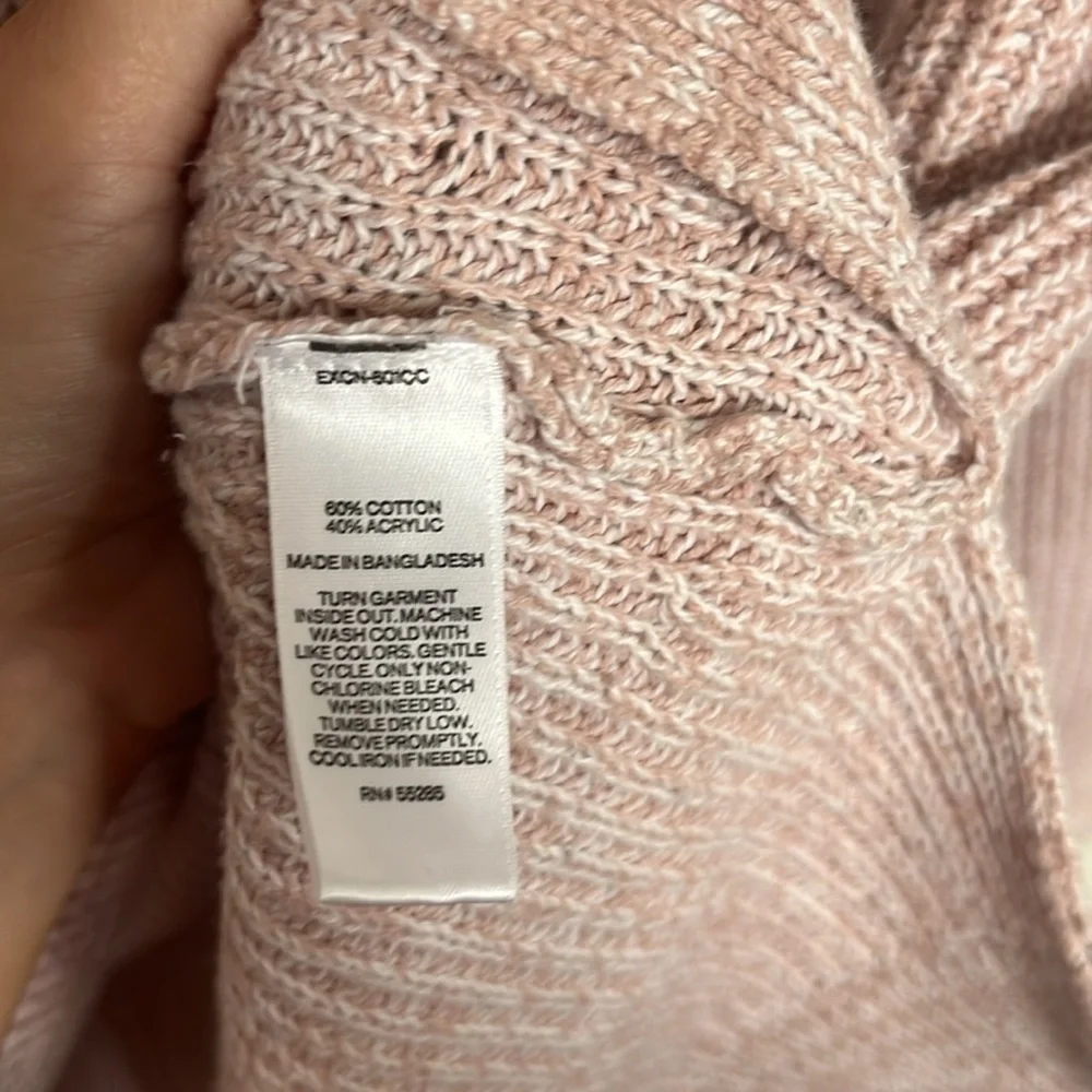 Express Pink Oversized Crewneck Sweater